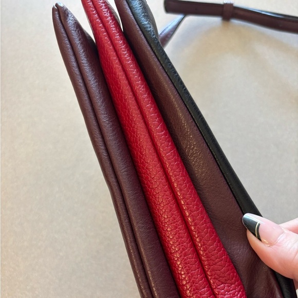 Joanel The Brand Black Red And Burgundy Multi Pouch Crossbody - Picture 5 of 9